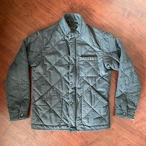 J. Crew Quilted Charcoal Gray Coat Jacket - Men’s Medium